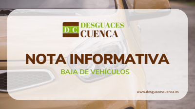 Nota informativa baja definitiva de coches